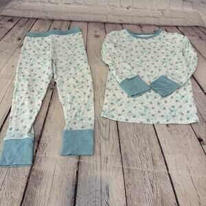 Snuggle Bums Snowflake Pattern Holiday Bamboo Pajama Set